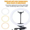 BLOOMVEG 26CM 10'' Dimmable lighting Led Desktop Live Broadcast Ring Fill Light With Tripod Stand Cell Phone Holder