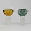 유리 그릇 조각 필터 깔때기 손잡이 손톱 물 담즙 14mm 담배 오일 dab rigs bong 흡연 액세서리를위한 다채로운 두꺼운 두꺼운