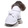 Pet Bathrobe Dog Pyjamas Sleeping Clothing Dog Apparel Mjuka husdjur Bad Torra handdukskläder Vinter varmt torkande sömnrock för hund239z