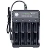 18650 Batterijlader 4 Slotladers onafhankelijk Groothandel USB Opladen voor oplaadbare hergebruik Li-ionbatterij met retailpakket