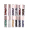 Nieuwe Rose Gold Deksel 10 ML Roll op Glasfles Draagbare Essential Oil Roller Fial met Stone Ball 1 3 Oz Gratis verzending