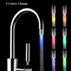 Creatity LED Water Faucet Color Atmosphere Lights Change Color According To Water Temperature 3 Colors No Need Battery Hardware