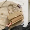 مصمم - الأزياء بلوري سلسلة حقيبة السيدات حقيبة مصمم واحد الكتف رسول حقيبة عالية الجودة جلد صغير مربع