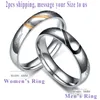 Wedding Rings 2Pcs/Set Simple 5MM Heart Couple For Lover's Stainless Steel Women Men Bands Valentine's Day Gifts