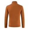 Men's Sweaters 2021 Autumn Winter Men Sweater Turtleneck Solid Color Casual Slim Fit Brand Knitted Pullovers