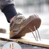 جودة عالية سلامة الرجال تنفس مع الصلب اصبع القدم كاب عارضة الرجال العمل أحذية رياضية غير قابلة للتدمير أحذية ثقب واقية أحذية Y200915