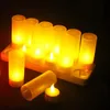 12 stks Creatieve LED Kaars Lamp Oplaadbare Flicking Candle Night Light Simulation Flame Tea Light voor Home Wedding Decoration LJ201212