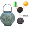 LED Solar Lights Control Automatic Induction Decoration Lamps IP44 Outdoor Waterproof Garden Retro Iron Lamp Warm White Light