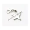 Dancing Smooth Sea Starfish Charms Heart 100pcs/Lot 14x31.5mm tibetana Aragosta flottante in argento Floating Clasps per vetro vivente C117 XVE9P