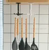 New Kitchen Storage tools wall hook mounted kitchen hook utensils spatula spoon storage rotary hook retractable rack T10I43