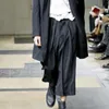 European and American skirt Yamamoto Yoshiji wide leg catwalk trendy men's loose casual pants cropped 201128
