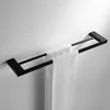 Black Bathroom Accessories Bath Hardware Set paper holder Towel Rack Bar soap holder Shelf Rack Hook toilet brush juego de bano T200425