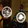 Single 3D Christmas Hanging Light Round Windows Decifultive Snowfulf Flake Santa Star String Xmas Layout Lights Decoration8454520