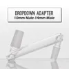 Vattenpipor grossist drop down adapter 3,5" sex storlekar hane till hona 10mm/14mm/18mm dropdown glasoljeriggar adaptrar