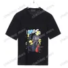 22SS Designer Camiseta Tóxico Família T-shirt Imprimir Manga Curta High Street Casual T-shirt Algodão Tops Para Homens e Mulheres Preto Xinxinbuy XS-L