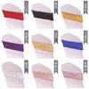 Sequin Chair Sashes Wedding Chair Decoration Stretched Chairs Bow Tie Band Belt Ties Hotel Banquet 20211224 Q2