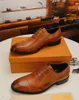 18SS Designers Herrskor ￤kta l￤derl￤genheter Business Formella skor M￤n Party Dress Brogues Oxfords Derby Shoes Zapatos Hombre