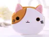 Cat Face Plush Coin Purse Expression Pouch Cute Cartoon Animal Soft Zipper Wallet Bag Pendants Charm