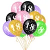 Doğum günü partisi için yaklaşık 100 adet balon yaratıcı doğum günü emülsiyon balonlar 18 yaşında pembe altın süslemeleri yetişkin malzemeleri