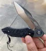 1Pcs New Ball Bearing Flipper Coltello pieghevole D2 Satin Tanto Point Blade TC4 Lega di titanio + G10 Maniglia Coltelli tascabili EDC