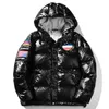 Мужские Parka Mens Случайные спортивные куртки Мужчины буква шаблон густые теплые парки зимняя мода с капюшоном пальто 6 цветов Размер S-3XL