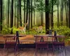 Papier peint 3d de luxe personnalisé avec animaux, décoration murale de fond de paysage d'élan de forêt, peinture murale 3d