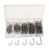 500 pcSbox 5 Modellen Gemengd 812 Zwarte ishaak High Carbon Steel Steel Bed Bladen Vishaken Fishhooks Aziatische karper Pesca Tackle KL5024858667