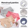 3 pcs l-6xl calcinha menstrual sexy À prova de vazamento tamanho grande cueca super elástico confortável lingerie algodão impermeável cuecas 201112