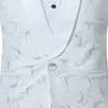 Shenrun Men Tuxedo повседневный костюм белые цветочные костюмы шаль-лацловый костюмы куртки один кнопки вечеринка свадебный жених вечеринка PROM костюм 201105