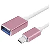 15cm Type-c cables metal alloyType C to USB Type A Adapter OTG Cable for samsung android phone