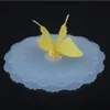 cute butterfly silicone cup cover lids leakproof coffee tea suction lid cap airtight seal cup covers kitchen tools6054157