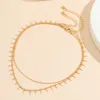 Gargantilla con colgante de borla Simple clásica para mujer, collar gótico Kpop, cadena fina, accesorios de joyería de moda, regalo 2022