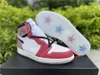 2021 Release High OG 1 Trophy Room Chicago 1S White Sarsity Red Sail Black Men Женщины Наружные Обувь Кроссовки Спорт с оригинальной коробкой