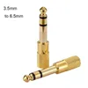 65mm Male to 35mm Female Stereo Audio Adapter Jack Plug Connector Gold Plateda355830951