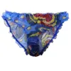 8pcs Women's 100% Silk String Bikini Panties Floral SIZE S2356