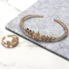 Lien chaîne arrivée luxe élégant cristal femmes bague bracelet cubique zircon bracelet accessoires de mariée bijoux à la mode redimensionnable Inte22