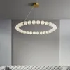 Lustres de luxe lustre perle collier collier bague acrylique boule cuivre LED plafonnier lumineux lumineux lumineux lumineux