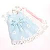 Princess Dog Cat Dress Cotton Pet for S Clothing Bow Tie es S kjol spetsa chihuahua York LJ200923