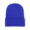 Bonnet/Crâne Casquettes 50 pièces hiver chaud acrylique à bord court froid femmes chapeau bricolage Logo imprimé brodé laine doux bonnet chapeaux pour hommes ZZ-3041