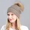 Beanie/Skull Caps Woolen Cap Really Sleeve Fur Ball Hat For Raccoon Dog Women Hats1