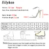 Eilyken 새로운 크리스탈 섹시한 여성 샌들 금속 하이힐 발목 버클 스트랩 검투사 숙녀 펌프 Stiletto 나이트 클럽 파티 신발 J1208