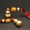 Decoratieve objecten Figurines Fengshui Five Emperor Money Lucky Key Pendant koper pourd Pure Small Gourd1
