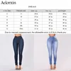 Тонкие джинсы для женщин скинни с высокой талией Женщины синие джинсовые брюки растягивают женские джинсы.