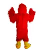Fábrica Direto Venda Profissional Feito Vermelho Eagle Pássaro Mascote Trajes Para Adultos Circus Christmas Halloween Outfit Fantasia Vestido Terno