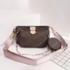 3in1 أكياس كروسودي حقائب اليد نساء حقائب اليد محافظ على حقيبة ظهر جلدية محفظة أزياء Fannypack 44840 مع مربع#HH01252T