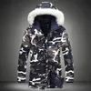 Зимняя куртка мужчины горячие продажи камуфляж армии толстые теплые пальто мужские парку мужские моды с капюшоном Parkas M-4XL плюс размер 201214
