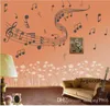 Stickers van de muren muziek symboolpatroon muurpaster diy hand geschilderd behang kunstdecoratie sticker sticker sticker sticker slaapkamer high quali6842457