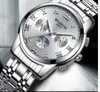 2010 년 럭셔리 WLLISTH 쿼츠 손목 시계 남자 철강 고전적인 비즈니스 망 시계 큰 다이얼 장식 남성 시계