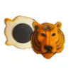 Djurhuvud Kylskåpmagneter Klistermärke Magnetisk Owl Lion Dog Kylskåp Gulligt harts Ornament Kids Hem Kök Dekoration