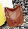 Women Leather Handbags Black Bucket Shoulder Bags Ladies Crossbody Bags Large Capacity Ladies Shopping Bag Bolsa291M